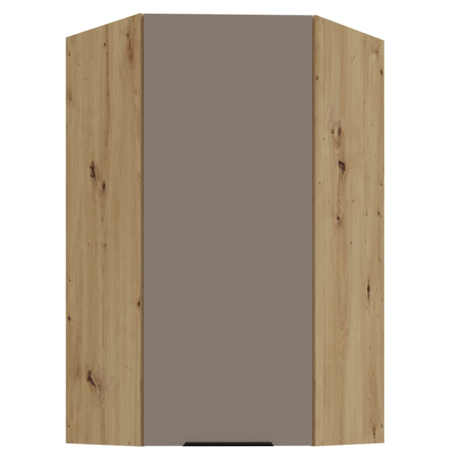 Horní rohová skříňka, sandgrau/dub artisan, FRISBO 60x60&hellip;