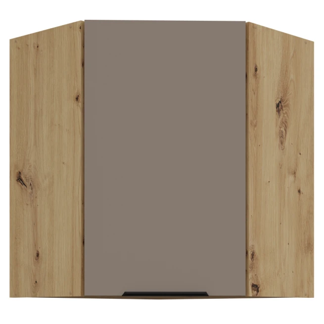 Horní rohová skříňka, sandgrau/dub artisan, FRISBO 60x60&hellip;