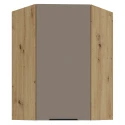Horní rohová skříňka, sandgrau/dub artisan, FRISBO 60x60&hellip;