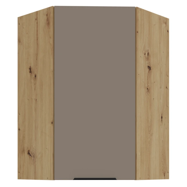 Horní rohová skříňka, sandgrau/dub artisan, FRISBO 60x60&hellip;