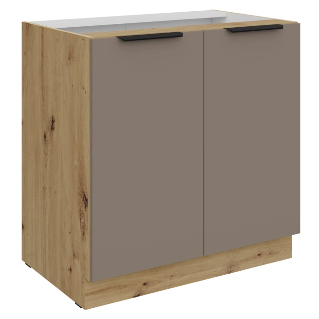Spodní skříňka, sandgrau/dub artisan, FRISBO 80 D 2F BB