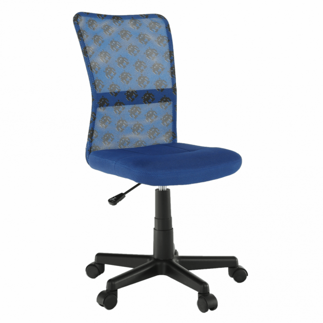 Otočná židle, modrá/vzor/černá, GOFY
