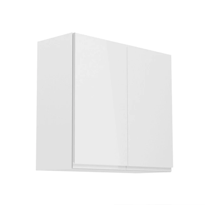 Horní skříňka, bílá / bílý extra vysoký lesk, AURORA G80