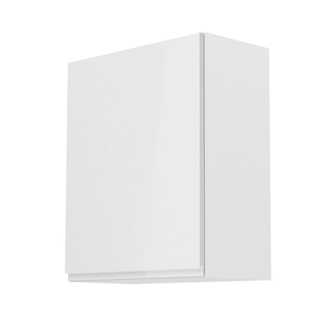 Horní skříňka, bílá / bílý extra vysoký lesk, levá, AURORA G601F