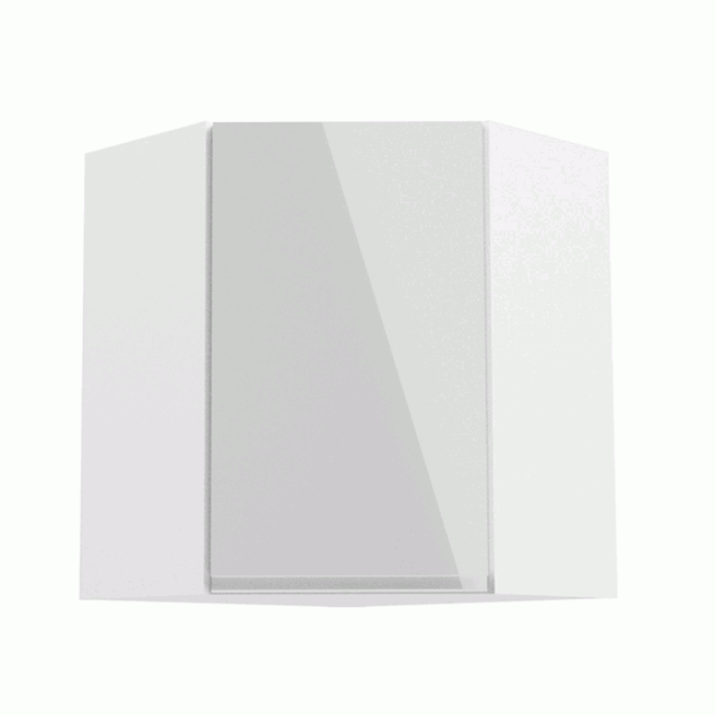Horní skříňka, bílá / bílý extra vysoký lesk, AURORA G60N