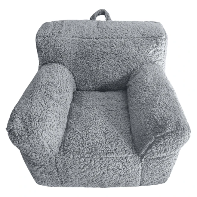 Sedací vak, světlešedá kožešina, JAMO