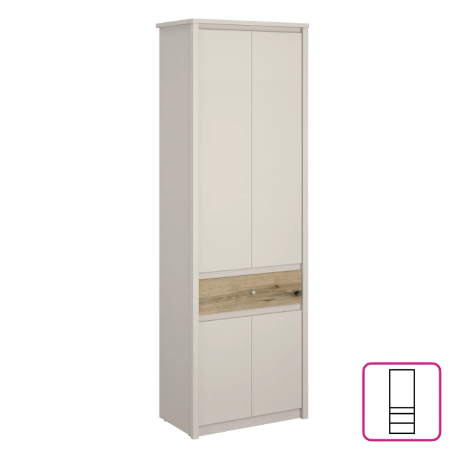 Skříň, kašmír/dub evoke, KAROS 4D1S/70