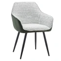 Designové křeslo, zelená/světle šedý melír/černá, KATŘEL