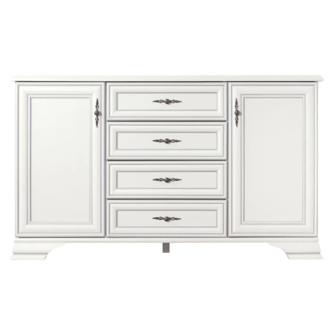 Komoda, alpská bílá, KENTAK KOM2D4S