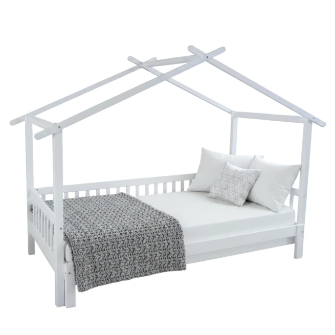 Montessori postel s přistýlkou, bílá, 90x200, KESIO