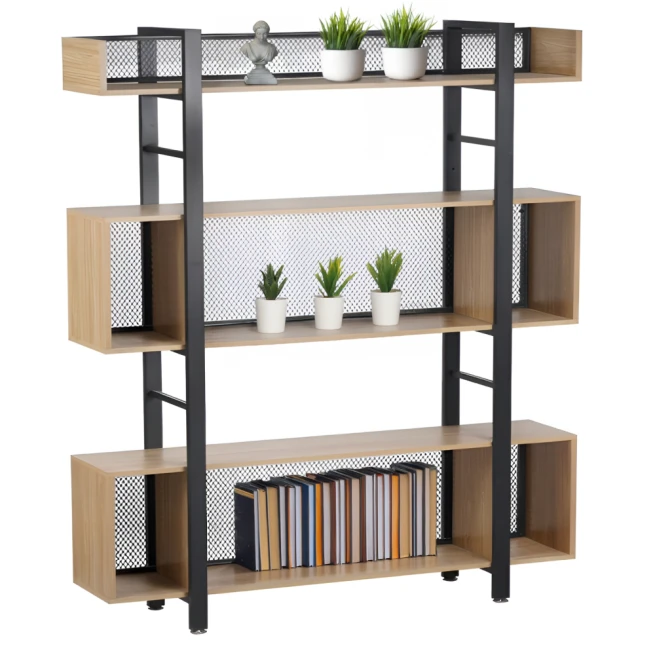 3-policový regál, dub/černá, KILIS NEW TYP 4