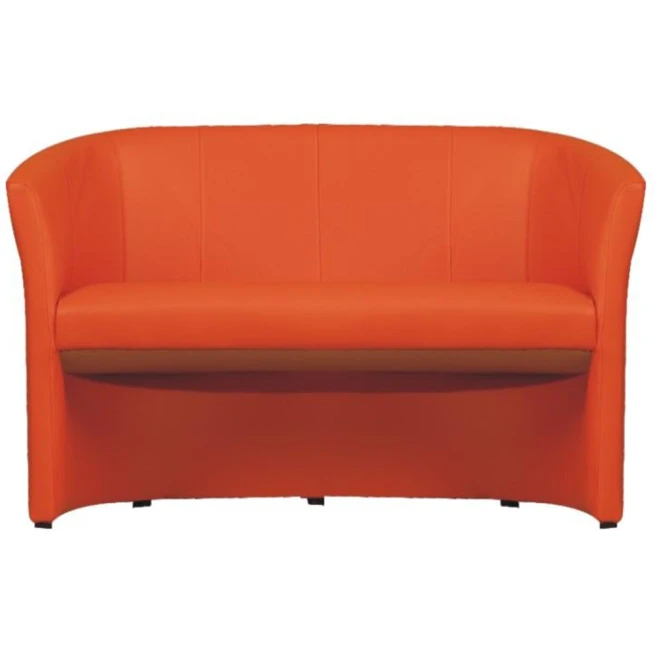 Klubové dvojkřeslo, ekokůže oranžová, CUBA