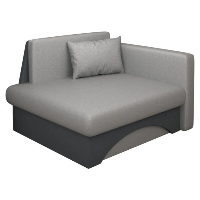 Rozkládací křeslo, šedá/tmavě šedá, pravá, KUBOŠ NEW