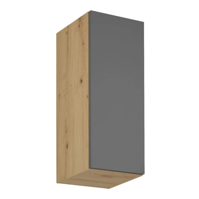Horní skříňka, dub artisan / šedý mat, univerzální, LANGEN G30