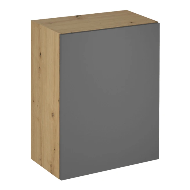 Horní skříňka, dub artisan / šedý mat, univerzální, LANGEN G60