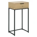 Konzolový stolek se zásuvkou, dub/černá, LERTOS
