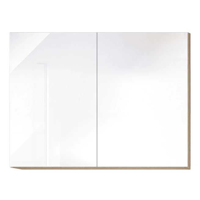 Horní skříňka G 80, vysoký bílý lesk/dub sonoma, LINE