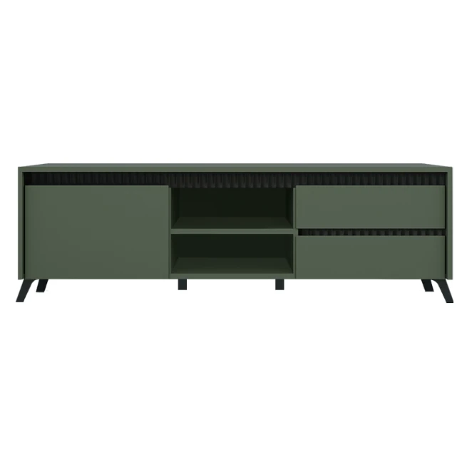 TV stolek, smoke zelená/černá, LONGY RTV1K2So