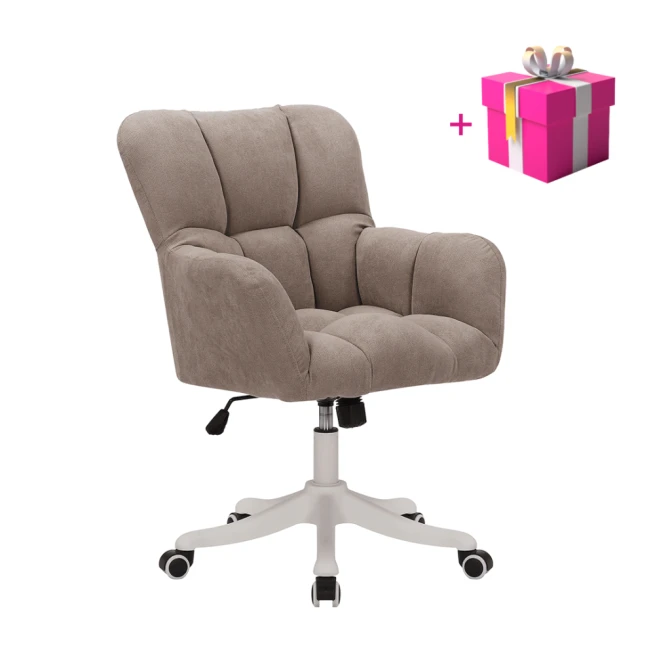 Kancelářské křeslo, šedohnědá Taupe, LOREL + dárek