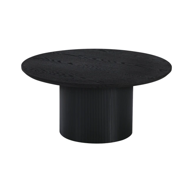 Konferenční stolek, černá, průměr 80 cm, MAHIR TYP 2