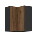 Horní rohová skříňka, ořech okapi/černá, MENZO 60x60 GN-72…