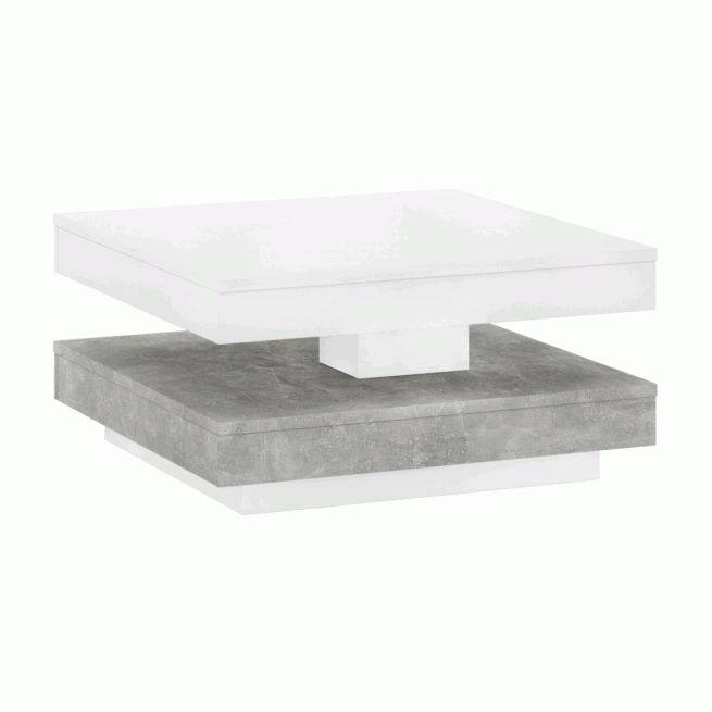 Konferenční stolek, bílá/ beton, MANDY