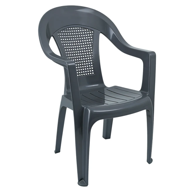 Zahradní stohovatelné křeslo, antracit, MEDRO