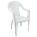 Zahradní stohovatelné křeslo, bílá, MEDRO