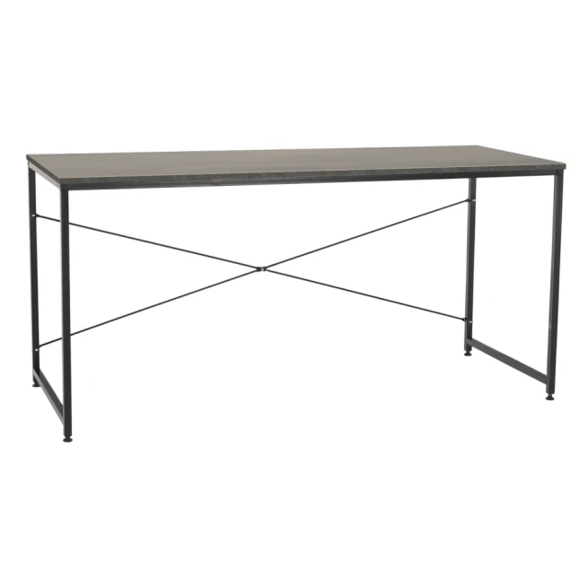 Psací stůl, beton/černá, 150x60 cm, MELLORA