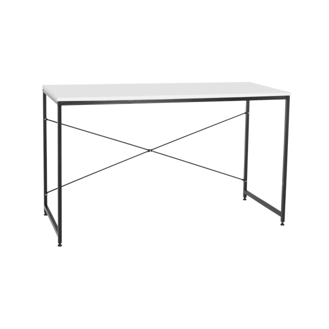 Psací stůl, bílá/černá, 120x60 cm, MELLORA