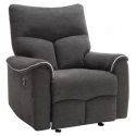 Relaxační křeslo, tmavě šedá/světle šedá, NADER