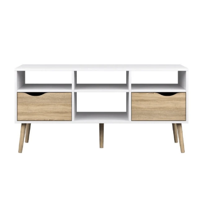 TV stolek / skříňka, dub sonoma/bílá, OSLO 75391