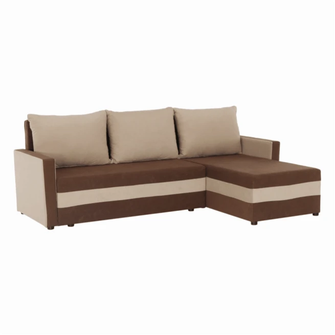 Univerzální sedací souprava, hnědá/béžová, PAULITA NEW