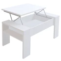 Konferenční stolek, bílá, PULA