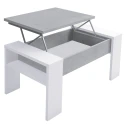 Konferenční stolek, bílá/beton, PULA
