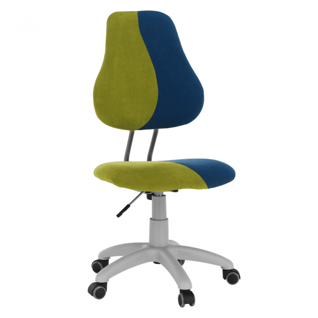 Rostoucí otočná židle, zelená/modrá/šedá, RAIDON