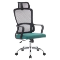 Kancelářské křeslo, černá/zelená/chrom, RANDY