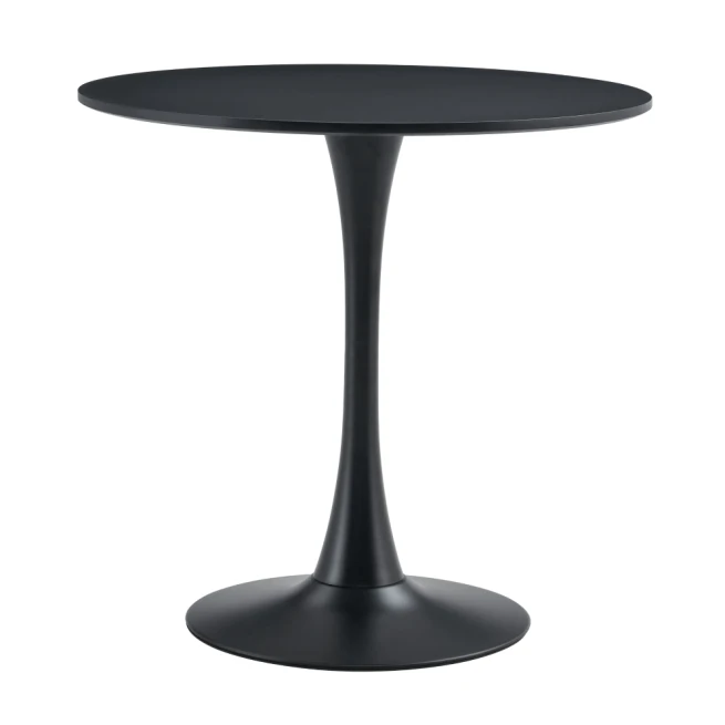 Jídelní stůl, černá, průměr 80 ??cm, REVENTON NEW