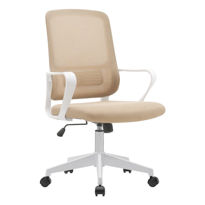 Kancelářské křeslo, béžová/bílá, SALOMO TYP 1