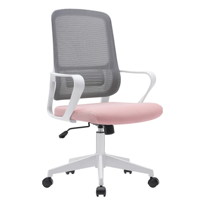 Kancelářské křeslo, růžová/šedá/bílá, SALOMO TYP 1