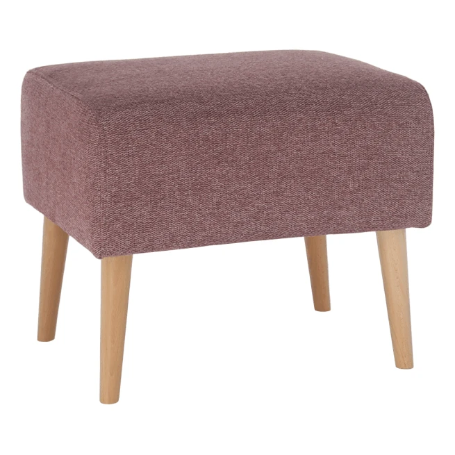Taburet, starorůžová/buk, SAMY