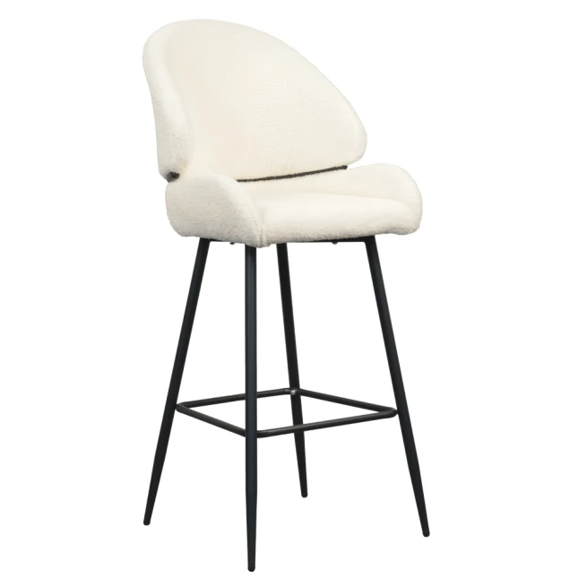 Barová židle, bílá/černá, SANAKO TYP 2