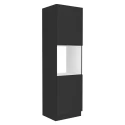 Vysoká skříňka na troubu, černá, SIBER 60 DP-210 2F
