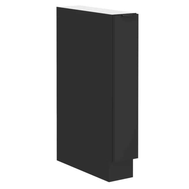 Spodní skříňka s výsuvným košem, černá, SIBER 15 D CARGO BB