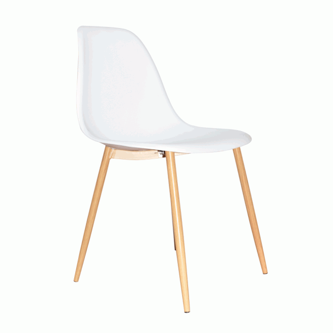 Židle, bílá / přírodní, SINTIA
