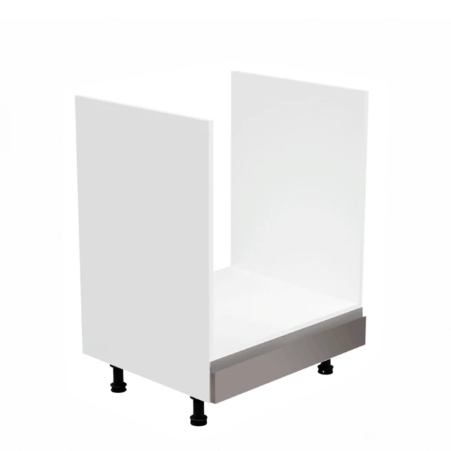 Skříňka na spotřebiče, bílá / šedý extra vysoký lesk, AURORA D60ZK