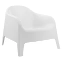 Stohovatelné křeslo, bílá, plast, SOKRA NEW