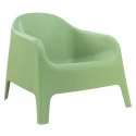 Stohovatelné křeslo, zelená, plast, SOKRA NEW