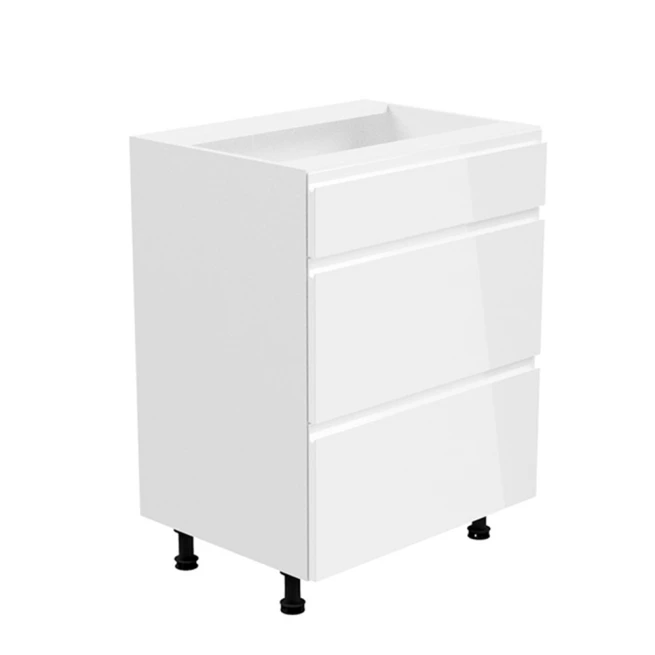 Spodní skříňka, bílá / bílý extra vysoký lesk, AURORA D60S3