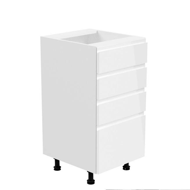 Spodní skříňka, bílá / bílý extra vysoký lesk, AURORA D40S4